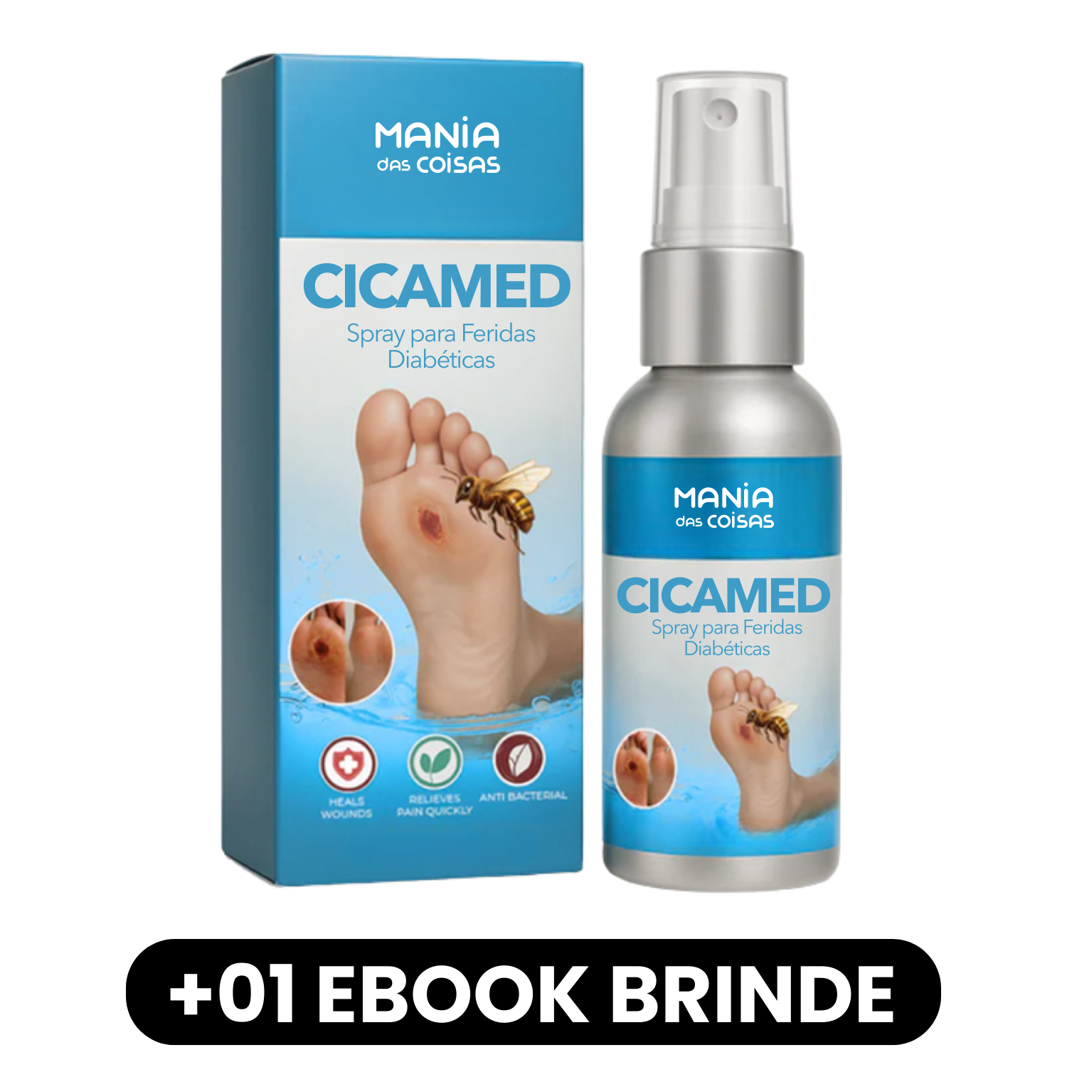 Cicamed - Spray para Feridas Diabéticas