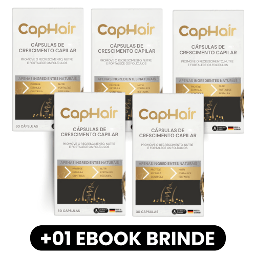 CapHair - Cápsulas para Queda de Cabelo - Mania das CoisasCapHair - Cápsulas para Queda de CabeloMania das Coisas